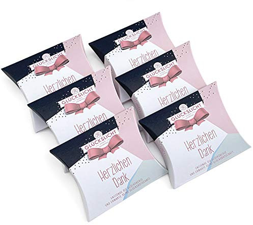 Glückslicht in der Geschenkbox mit der ausgestanzten Schleife | Edition Emotion | Herzlichen Dank | Ein überraschendes Dankeschön | 6er-Set