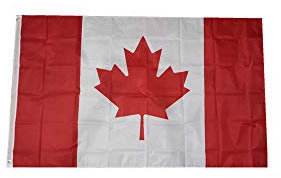 Stormflag Drapeau Canada 90x150cm en polyester pongé 90g avec œillets et Double couture