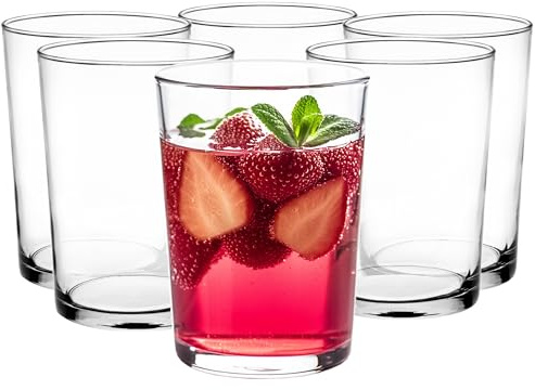Glasmark KROSNO 1992 Vasos Para Cócteles Juego De 6 En Vidrio Transparente 460 ml Vasos Para Long Drink Zumo Agua Resistentes Aptas Para Lavavajillas