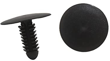 A ABSOPRO Bullone Rivetti 6mm Foro Dia Fissaggio Clip Plastica Nero (Set 40)