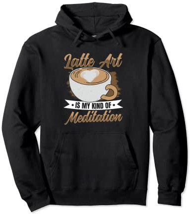 Cappuccino Espuma de Leche Arte Barista Sudadera con Capucha