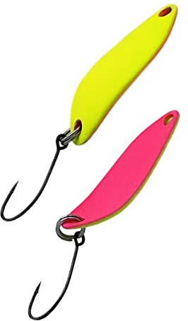 Psarás, cucchiaino da pesca alla trota - 3 g - Ami da pesca alla trota - UL-pesca (Neon giallo - neon rosa)