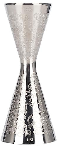 Jigger, 30ml 45ml Jigger in Acciaio Inossidabile Argento Bellissimo Jigger con Scala Bere Vino Misurino Accessori Bar per la Casa Cucina Bar Party
