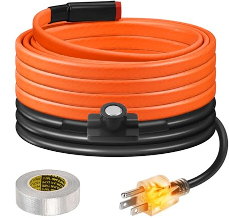 BDDFOTO 9FT Heat Tape for Water Pipe Freeze Protection 8W/FT