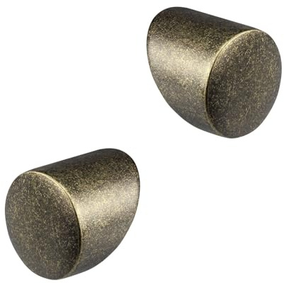 Jackson Woodturners Metal Handrail End Caps for 54mm Round Handrails – Pair with Screws – Chrome, Black, Brushed Nickel or Antique Brass (Antique Brass)