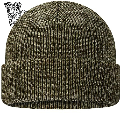 TODO Merino Mütze Herren Beanie Damen, Warm, Weich, Bequem. Wollmütze für kalte Tage, Alltag, Outdoor, Fisherman