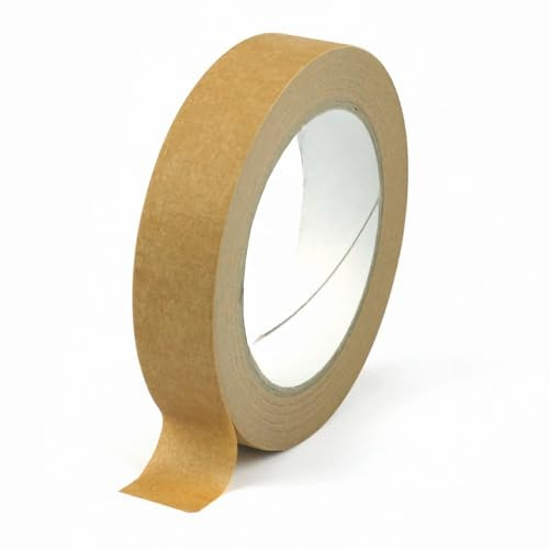 EVG Evergreen Goods Decorative Kraft Tape (20mm X 30m) | Versatile Brown Paper Tape | Christmas Decoration Gifts Wrapping | Packaging Tape for Scrapbooking, Card-Making & Crafting | Recyclable