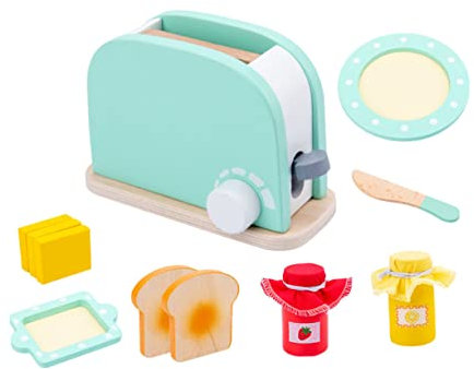 1 Jeu Jouet De Cuisine De Simulation Mini-Jouets Jouet pour Tout- Modèle De Grille-Pain Popup Accessoires De Cuisine Jouer à Grille Pain Ménage Meubles Bois