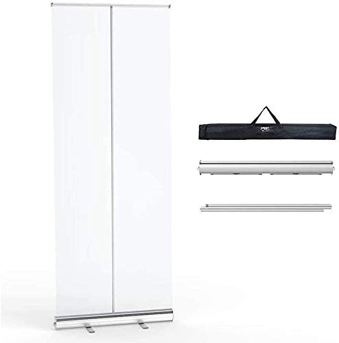 VELLOW Free Standing Isolation Barrier - Clear Film Protective Shield Social Distancing Screen Spit Protection forCafes Receptionist Office