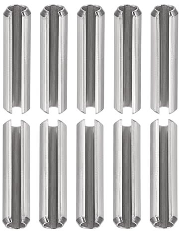 DTGN 4x20mm(DxL) Pasadores de Resorte Ranurados - 20 Piezas - para Hogar Máquina Sujetador - Ranurado Resorte Pasador de 304 Inoxidable Acero Pasador Tensión Divididos - Plateado