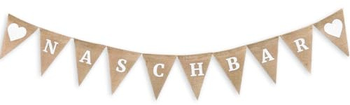 Naschbar Girlande Leinen，Candy Bar Girlande，Banner aus Jute，Wimpelkette Hochzeit Vintage，Tischdekorationsbanner, die für Süßigkeitenpartys und Hochzeiten verwendet werden können