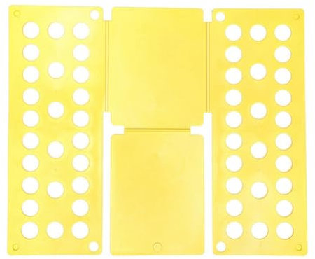 Yominerr Plastic Clothes Folding Board Kids Laundry Folder Shirt Folding Board Home Storage Tool for Kid Children Adults Yellow