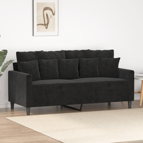 Willood 2-Sitzer-Sofa Schwarz 140 cm Samt
