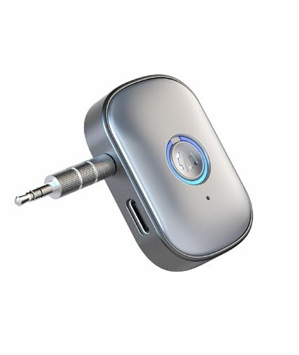 Boannice Receptor Bluetooth 5.3, Adaptador Bluetooth AUX con Cancelación de Ruido, Adaptador de Audio Inalámbrico de Baja Latencia para Coche, Sistemas Home Stereo, Auriculares y Altavoces con Cable