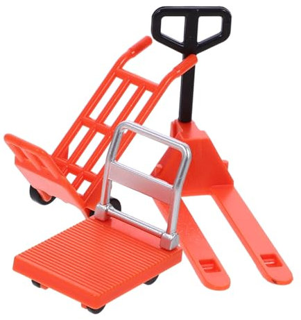 ifundom Chariot Élévateur Miniature pour Garçon Et Filles Jouet Éducatif 1:24 en Plastique Couleur Orange Outil De Construction Tout-Petits Simulation De Route Et Stationnement Ensemble De 3 Pièces