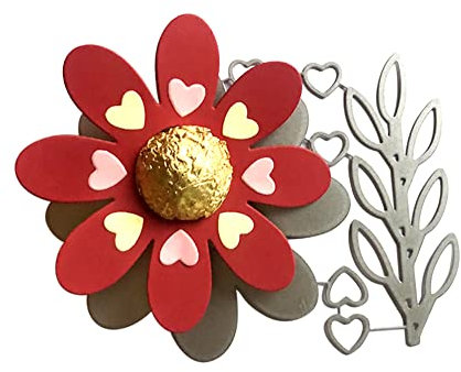 3D Pralinenschachtel Rahmen Stanzformen Metall Geburtstag Geschenkbox Rahmen Stanzschnitte Prägeschablonen Vorlage Weihnachten Box Schachteln Stanzform für DIY Scrapbooking Handwerk Geschenk