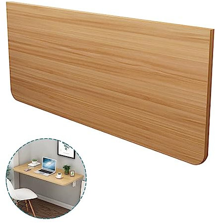 ZOFIRY Wall Table Foldable Bar | Wood Wall Hanging Small Writing Table,Study Desk,Wall-mounted Space Saving Drop-Leaf Desk for Home/Bar/Office/Bedroom/Garage (Size : L60xW40cm/L24xW16in)