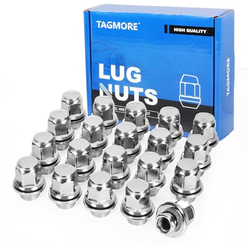 TAGMORE M12x1.25 Lug Nuts - 20pcs OEM Wheel Lug Nuts Compatible with Nissan Altima, Quest, Rogue, Tsuru, Infiniti Q45, Q50, Q70, JX35 Chrome Acorn Wheel Nuts