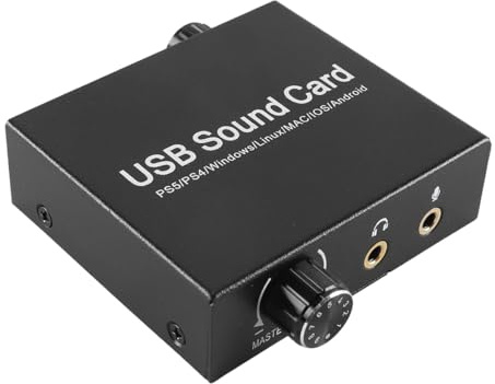 Nicear Adaptador de Audio para computadora con Tarjeta de Sonido USB con Puerto para Auriculares y micrófono de 3,5 mm para múltiples Plataformas y Sistemas