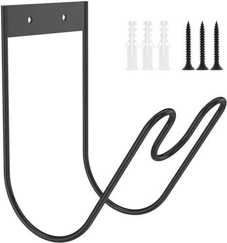 Supporto per tubo da giardino, da parete, 17,5 x 13 x 10,5 cm, con viti, in acciaio inox, per esterni, giardino, cortile, garage