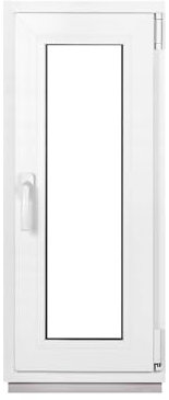 Framex Ventana de Plástico Blanco Ancho x Alto: 40 x 100 cm (400 x 1000 mm) Triple Acristalamiento (32 mm), Giratorio Inclinación DIN Derecha