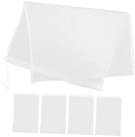 iplusmile 5pièces Sacs Filtrants à Maillage Fin Mesh Pour Lait De Noix Et Jus Réutilisables Mousseline Résistante Filtre Cuisine Polyvalent Pour Vin Soja