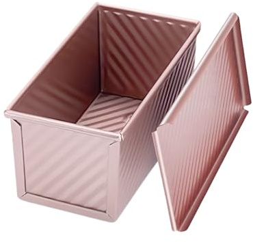 Manolyee Molde Para Pan Con Tapa | Moldes Para Hornear Pan | Resistente Al Calor, Antióxido, Reutilizable Para Cocina, Postres, Camping
