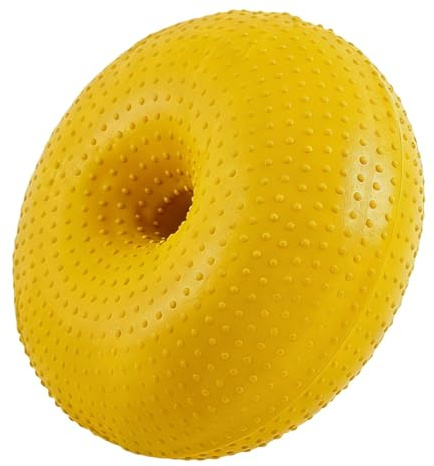 Oshhni Pelota de con Forma de, Gruesa, de PVC, con Asiento Flexible de 20 Pulgadas para Entrenamiento, Equilibrio, Estabilidad y Gimnasia en el, Amarillo