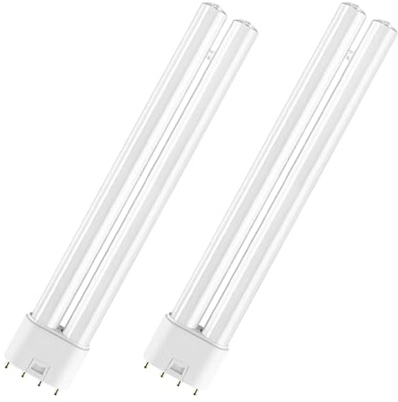 Artomnivera 2Pcs 18W/830 2G11 4-Pin Fluorescent Light Bulbs, Low Energy Compact Fluorescent Lamp, 220V Compact Energy Saving Lamps (Warm White 6500K)