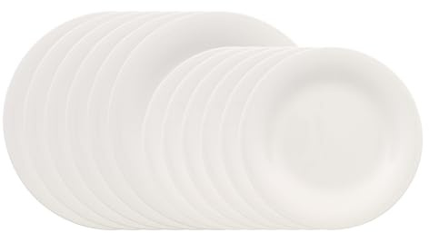 like. by Villeroy & Boch Essential White Ensemble d’assiettes, 12pcs EC