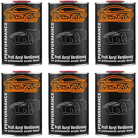TRISTARcolor 6 Liter 1K / 2K Acrylverdünner Acrylverdünnung für Autolack Basislack Klarlack Grundierung