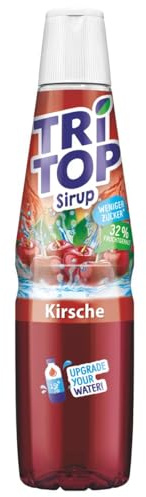 TRi TOP Kirsch Sirup, kalorienarm, fruchtiger Geschmack, 600 ml