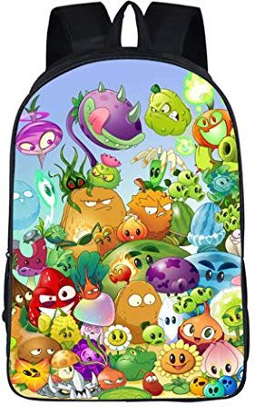 WANHONGYUE Plants vs. Zombies Imagen Estudiantes Mochila Escolar Bolsas de Escuela Ocio Viaje Backpack Niño y Niña /10