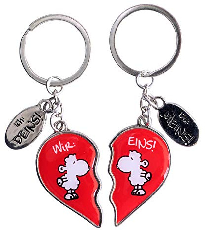 Sheepworld Anhänger-Set für zwei mit Motiv | Geschenkset bestehend aus zwei Schlüsselanhängern, mehrfarbig | Geschenk für Paare, für zwei