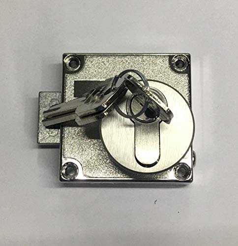 Aufschraubschloss, Kastenriegelschloss inklusive Profilzylinder bis Türstärke maximal 22 mm (PZ) und Rossette