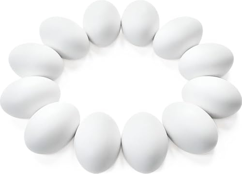 JOYIN 6,3 cm vita falska träägg, 12 st