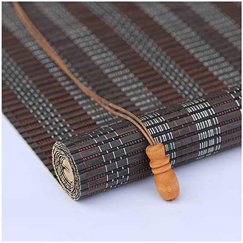 SHRHZJ Retro Bambus Rollo,Natürlicher Bambusvorhang für den Außenbereich,Sichtschutz Rollo Seitenzugrollo Für Fenster und Türen (50x60cm(20x24in),grau)