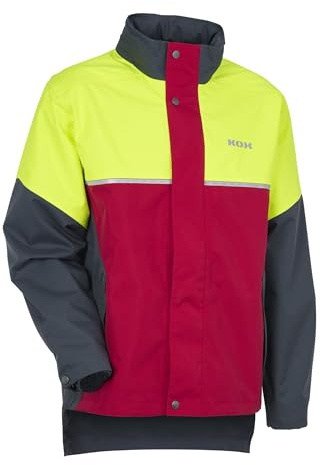 KOX Regenjacke wasserdicht Aquatex 2.0 Rot/Gelb Größe 54/56