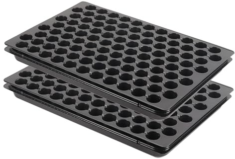 Pullmer Plateau de semis avec sous-plateau avec 103 trous de plantation, plaque de pots, pack de 2, plaque de semis pour 103 pots Ø30 mm par plaque, parfait pour le semis, pour semis ou boutures