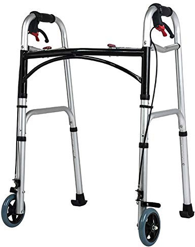 TRFAN Höhenverstellbarer Gehwagen, Faltbarer Gehwagen mit Rädern und Bremsen, Leichter aufrechter Gehwagen für den Außenbereich, für Frauen mit Behinderungen (Farbe : Styel1) (Styel1) Decoration