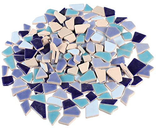 Warmhm Ornament Glasmosaikfliesen Unregelmäßige Mosaiksteine Gemischte Formen Bunte Glasstücke Handgefertigtes Kristallhandwerk Für Mosaikprojekte Heimwerkerhandwerk 200 G Ca