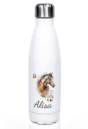 GRAZDesign Trinkflasche personalisiert Kinder Geschenk zur Einschulung - Edelstahl Thermosflasche - BPA frei, auslaufsicher Kindertrinkflaschen für Schule Kindergarten 500ml