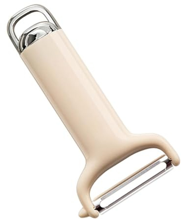 HERCHR Potato Peeler, Stainless Steel Blade, Multifunctional Fruit & Vegetable Peeler, Ergonomic Handle, Beige
