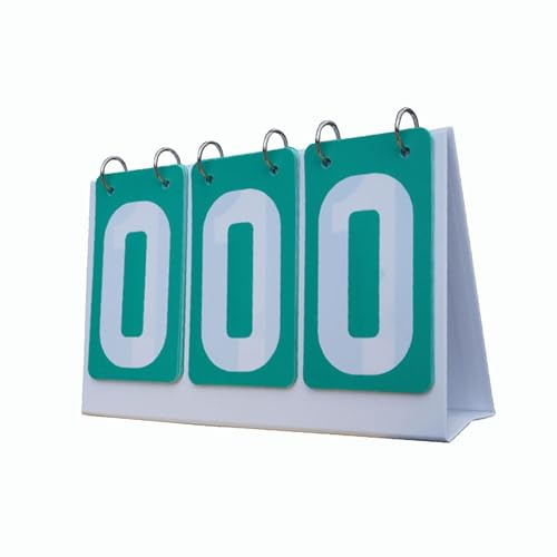LOVIVER Punktezähler Tisch Punkte- 3-stellig Leichte Anzeigetafel Flip-Scoreboard für Fußball Baseball
