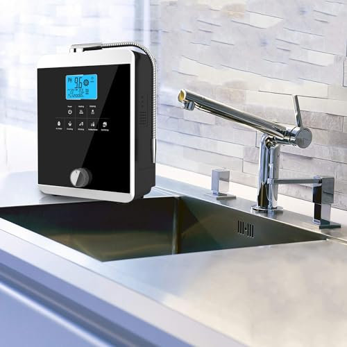 DPLXQPP Ionizador Agua Alcalina,Purificador Agua Hidrógeno ácido Alcalino Ph 2.8-11.0,hasta -800 Mv Orp,7 Configuraciones Agua,Limpieza Automática,Voz Inteligente,110V