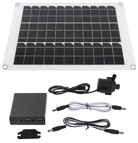 Pompe à eau solaire Mavaol 20 W, silencieuse, installation facile, idéale pour les bains d'oiseaux, les étangs, les jardins, les systèmes d'irrigation