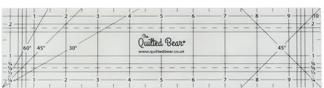 The Quilted Bear Hot Ironing Rulers - Non-Slip Ironing Ruler & Hot Hemmer for Quilting & Sewing, Hem Ruler with Multiple Inch & Angle Markings, Available in a Range of Sizes (10 x 2.5)