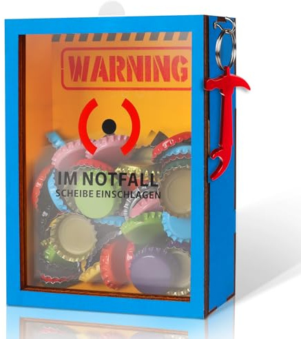 Anruzon Lustige Flaschenöffner Notfallbox mit Hammer | Geburtstagsgeschenk, Getränkeöffner, Bieröffner, Bierflaschenöffner - Geschenke für Männer, Freund, Partner