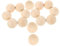 YARNOW 15 Stück Holzhockeybälle Rollhockeybälle Kleine Holzbälle Holzrunden Straßenhockeybälle Mini Hockeybälle Holzbastelbälle Hockey Trainingsausrüstung Beige