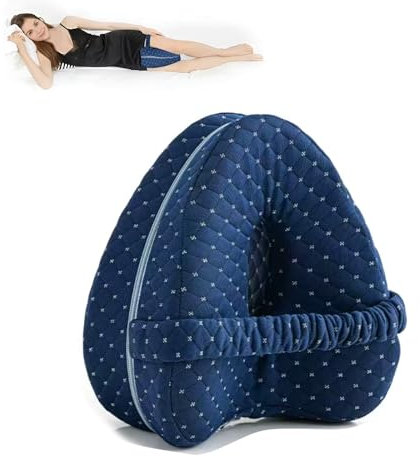 Orthopedic Knee Pillow for Side Sleepers – Memory Foam Alignment Pillow, Hip & Spine Support, Leg Pillow Between Knees for Sciatica, Pregnancy & Back Pain Relief